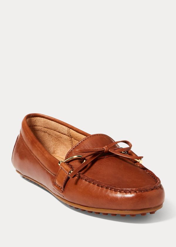 Women's Ralph Lauren Briley Leather Loafers | 781549TXU